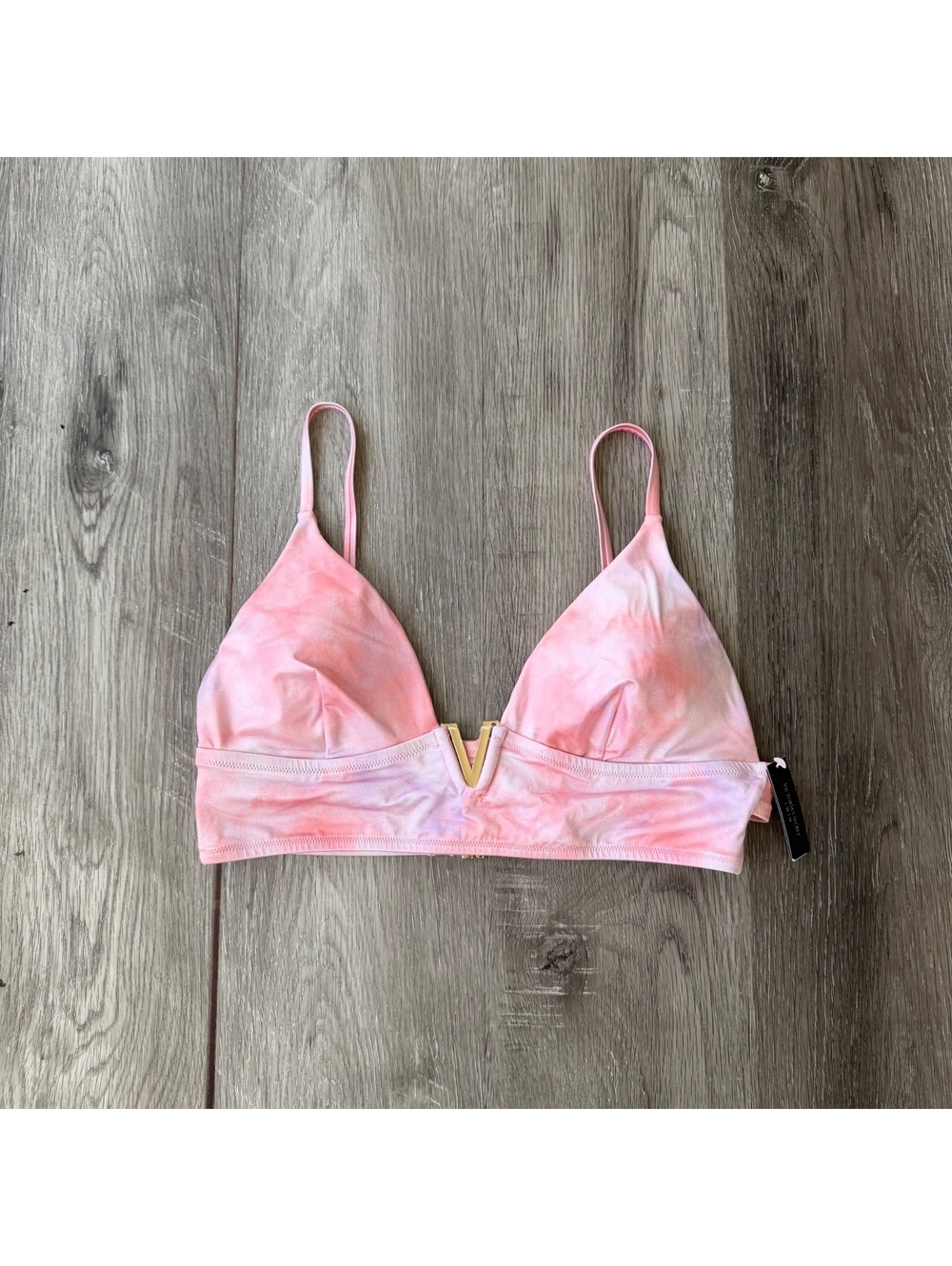 Women’s New Victoria's Secret V-Hardware Bralette Bikini Top XL